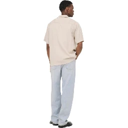 Beige Tencel Shortsleeve Shirt