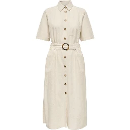 Beige Cotton Long Dress