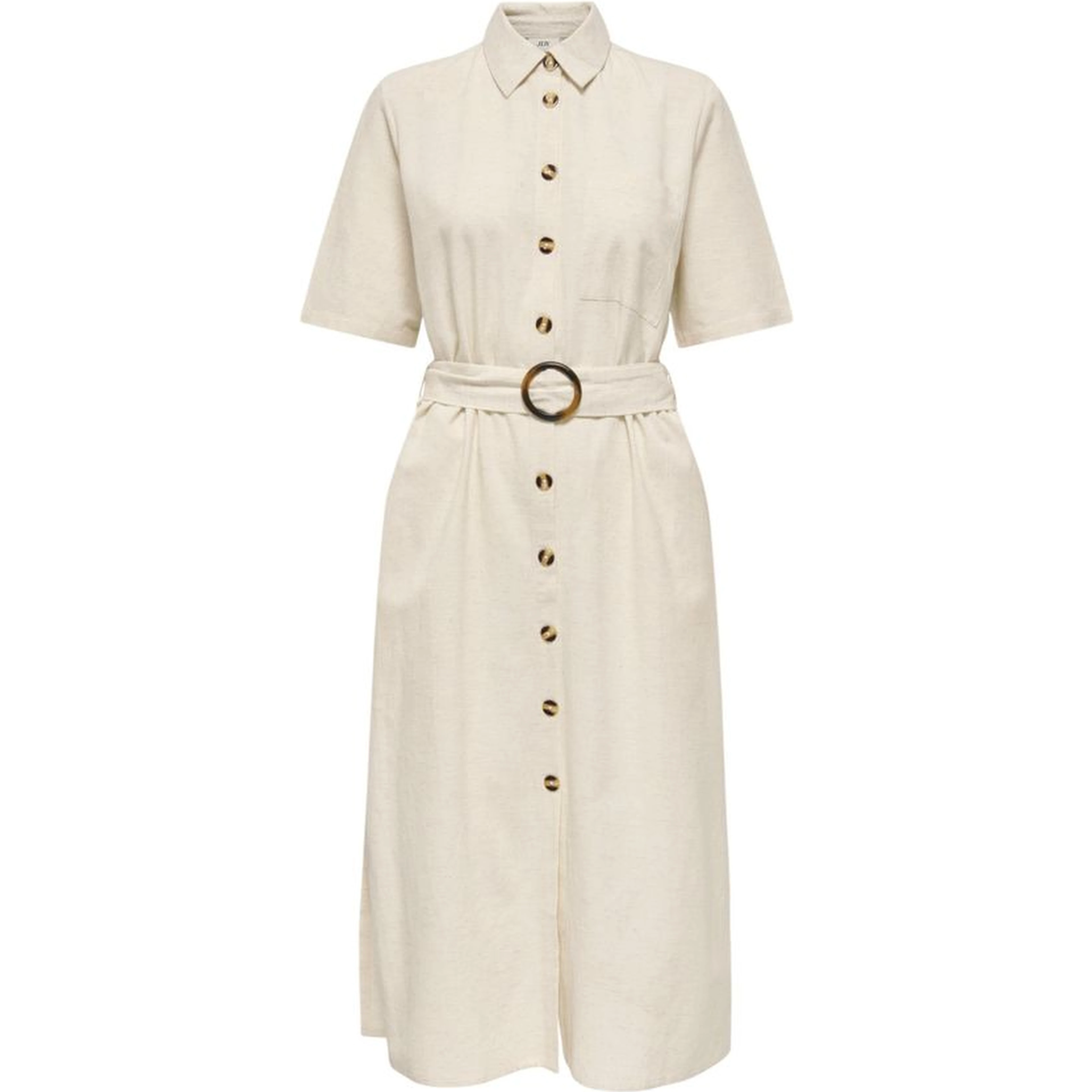 Beige Cotton Long Dress