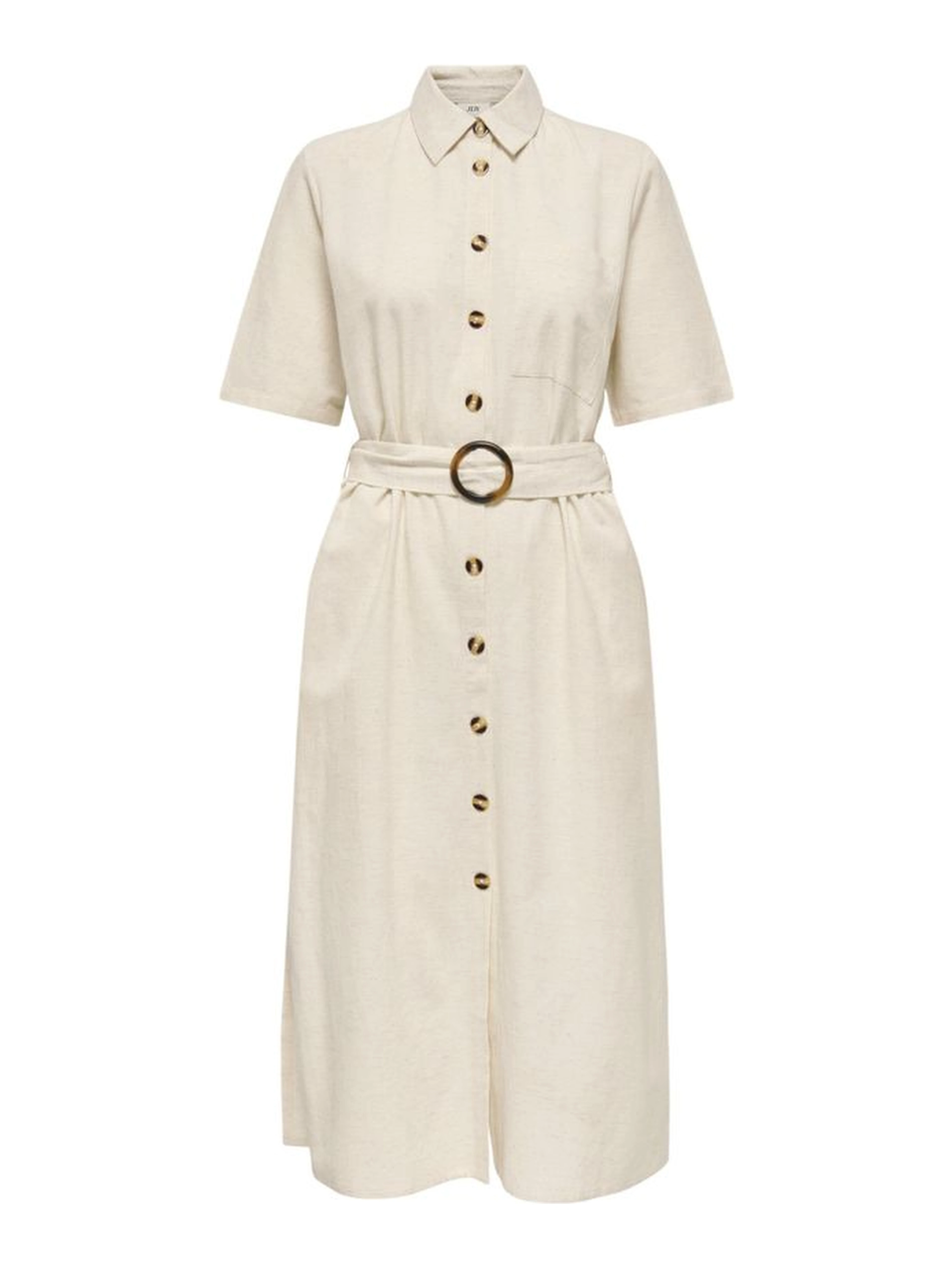 Beige Cotton Long Dress