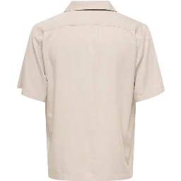 Beige Tencel Shortsleeve Shirt