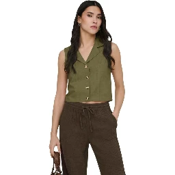 Green Cotton Waistcoat