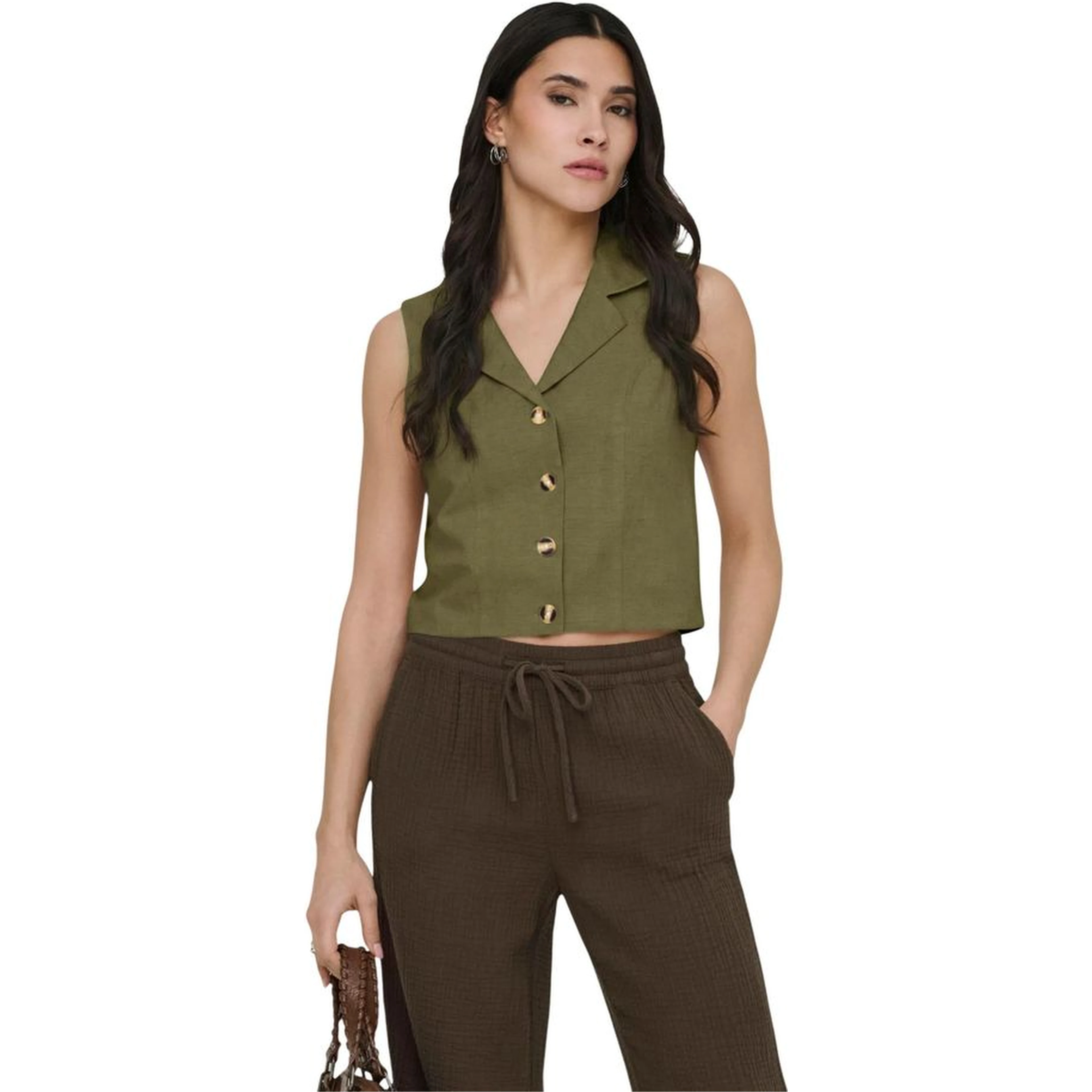 Green Cotton Waistcoat