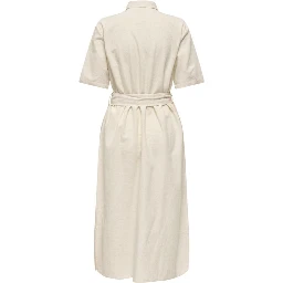 Beige Cotton Long Dress