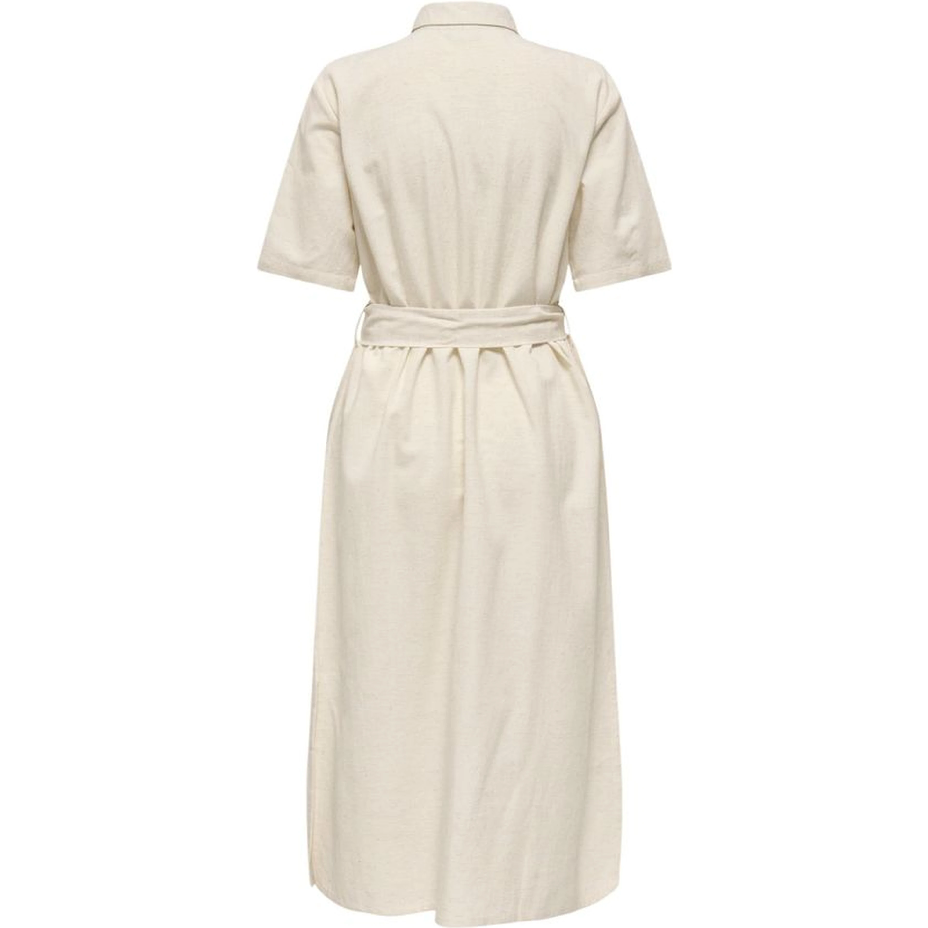 Beige Cotton Long Dress