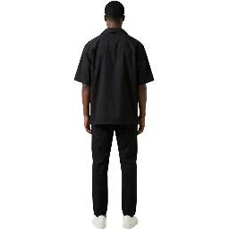 Black Cotton Shortsleeve Shirt