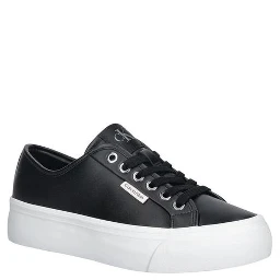 Black Leather Low Top Sneakers