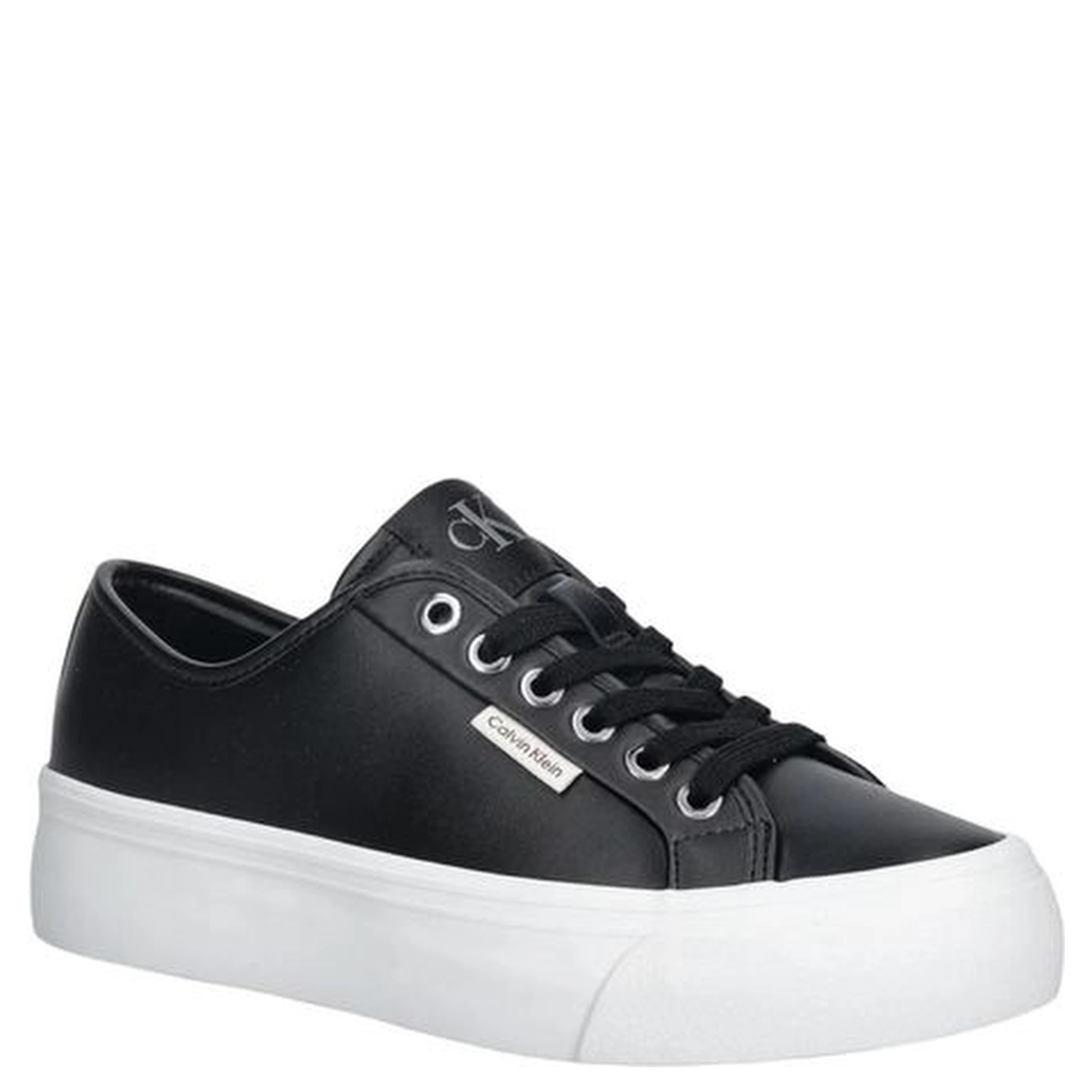 Black Leather Low Top Sneakers
