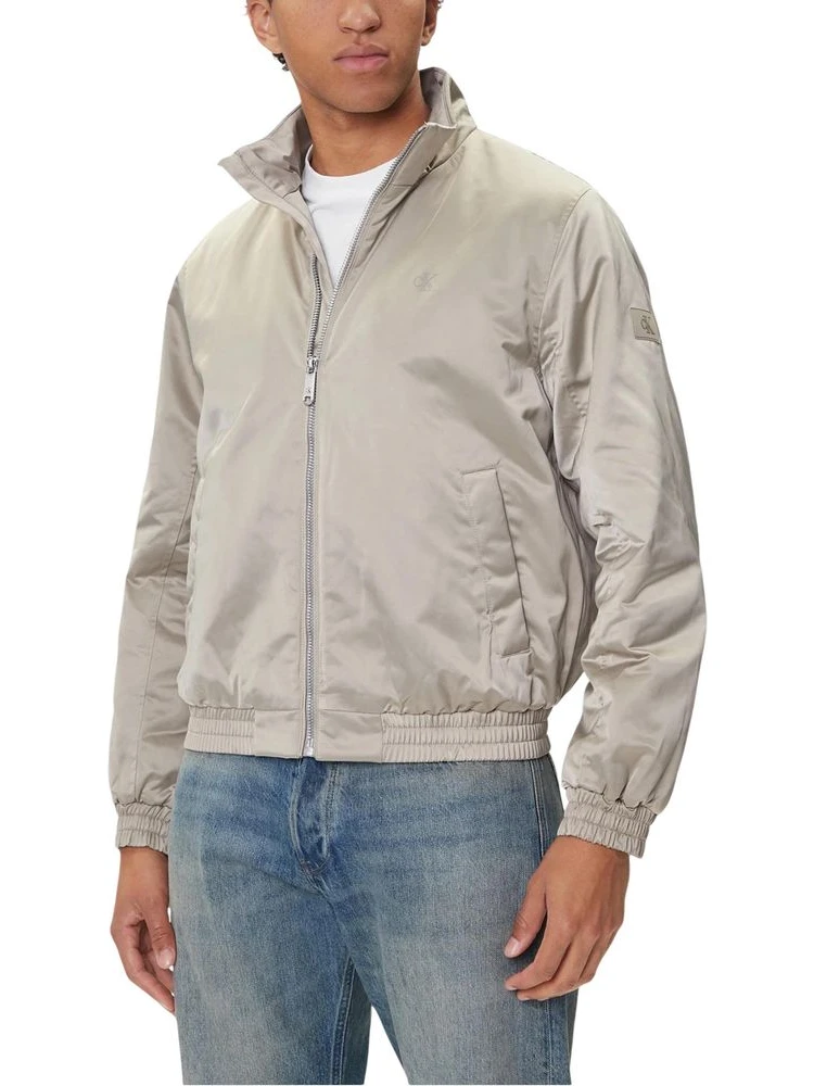Beige Recycled Polyester Bomber