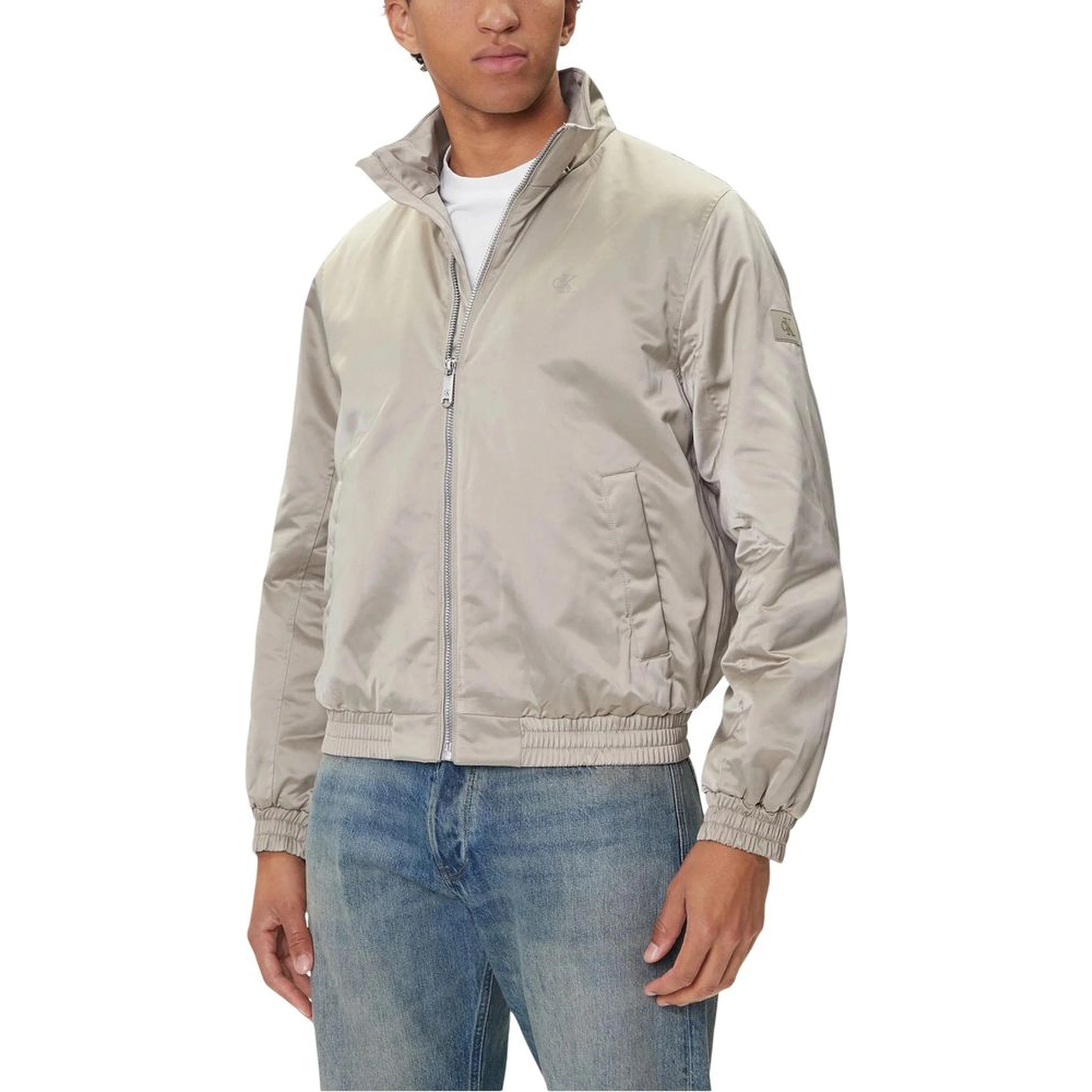 Beige Recycled Polyester Bomber
