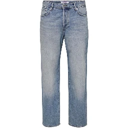 Blue Cotton Relaxed Fit Jeans