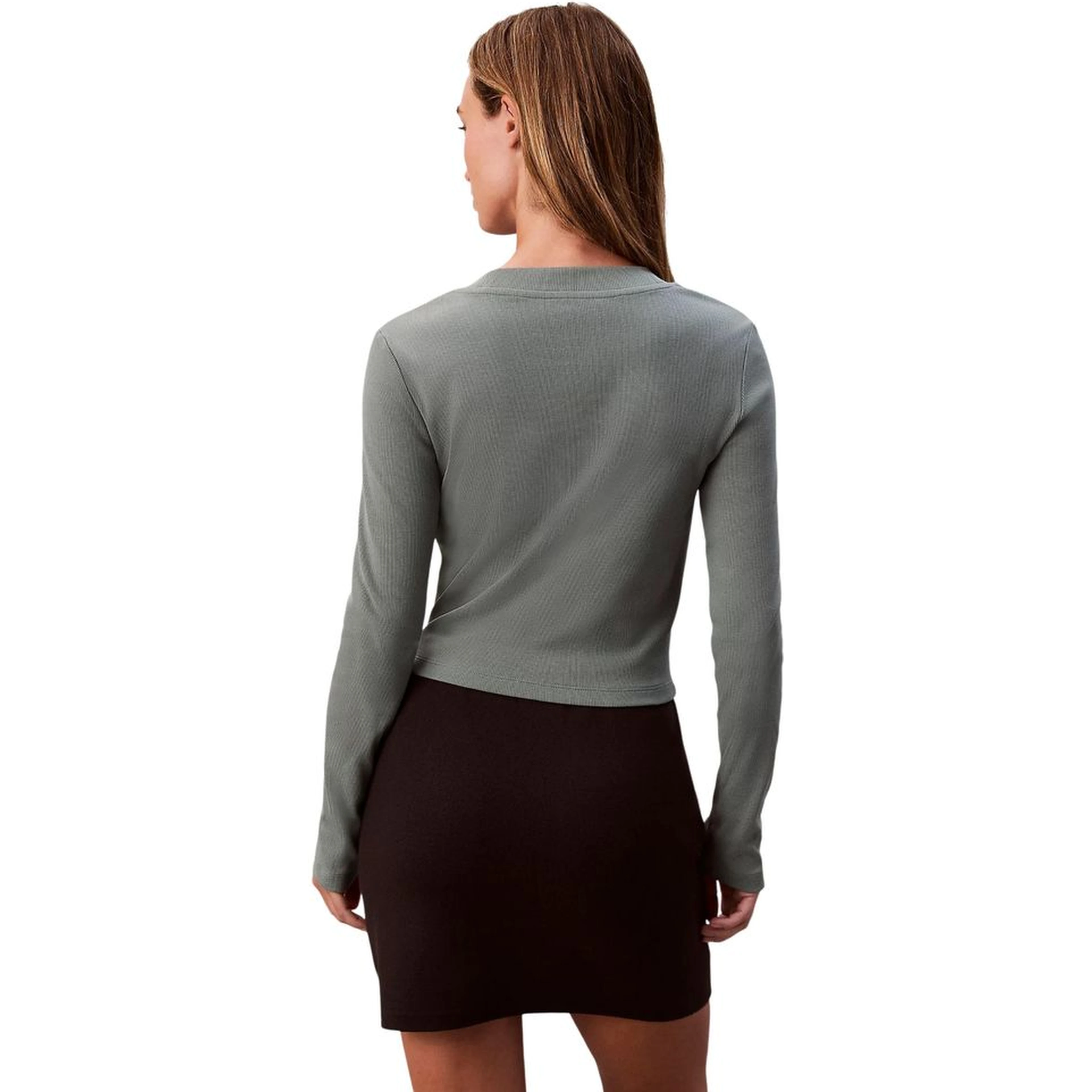 Bicolor Cotton Long Sleeve T-Shirt