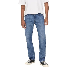 Blue Cotton Relaxed Fit Jeans