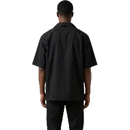 Black Cotton Shortsleeve Shirt