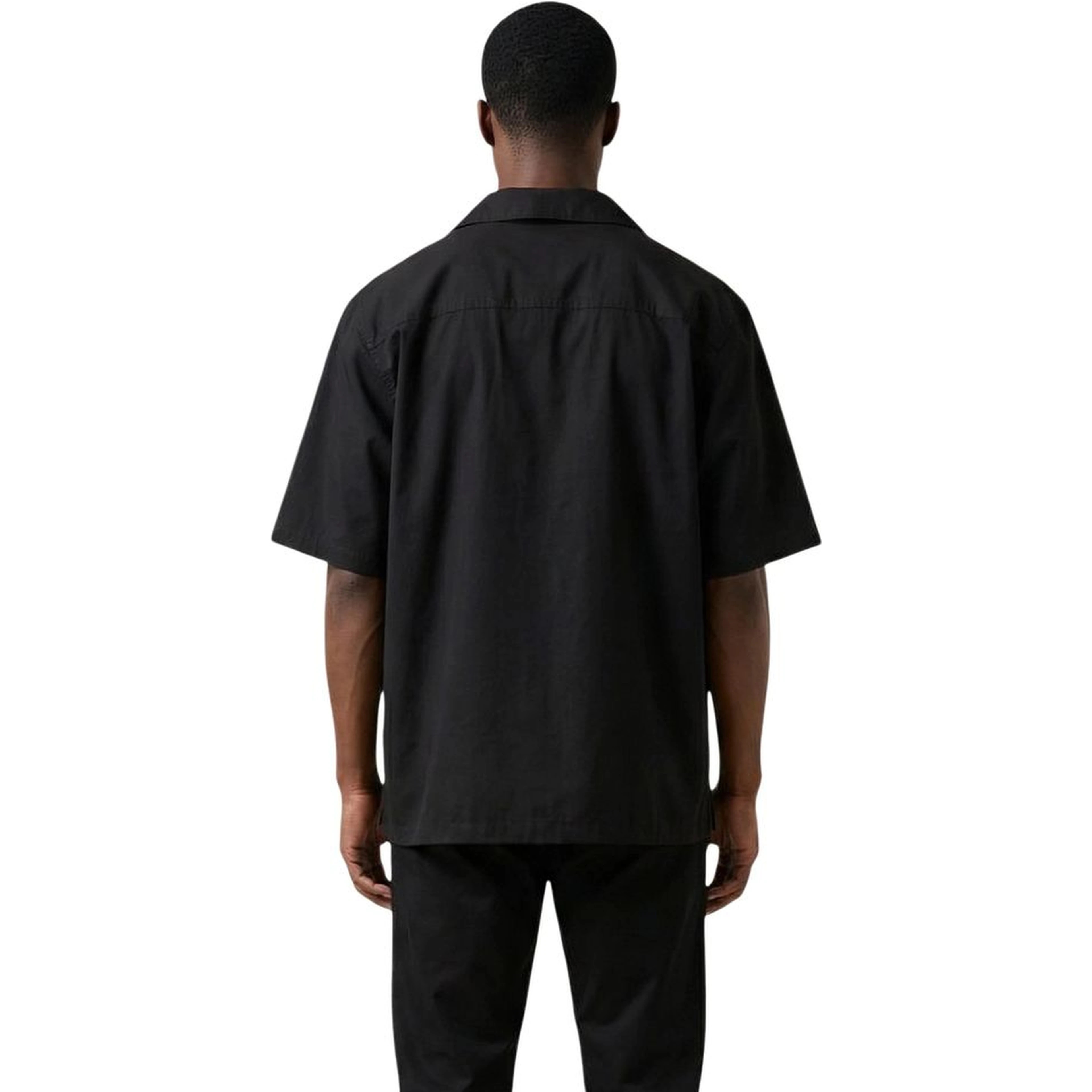 Black Cotton Shortsleeve Shirt