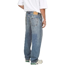 Blue Cotton Relaxed Fit Jeans