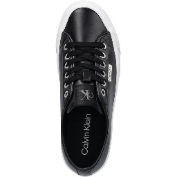 Black Leather Low Top Sneakers