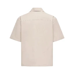 Beige Cotton Shortsleeve Shirt