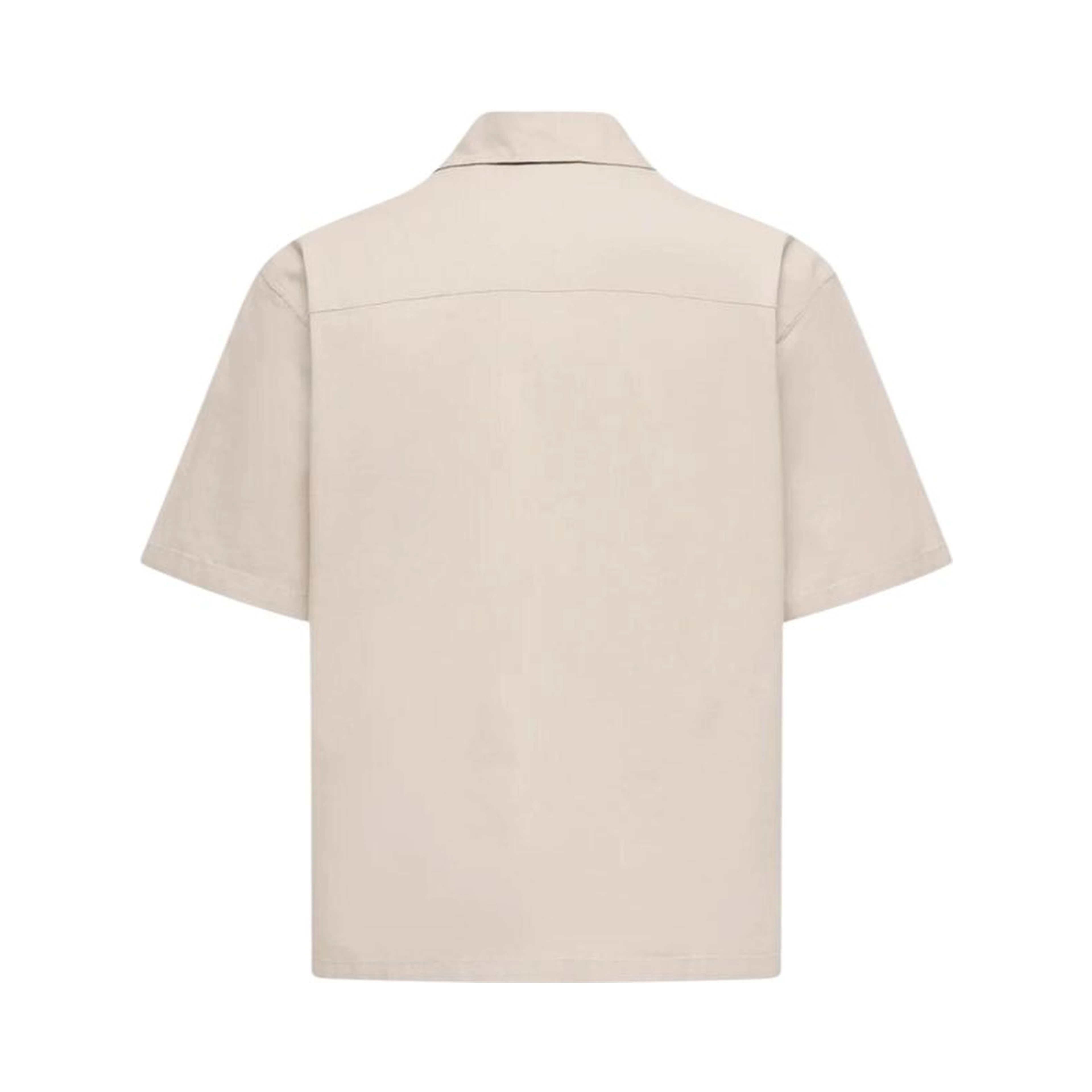 Beige Cotton Shortsleeve Shirt