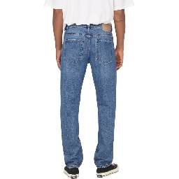 Blue Cotton Relaxed Fit Jeans