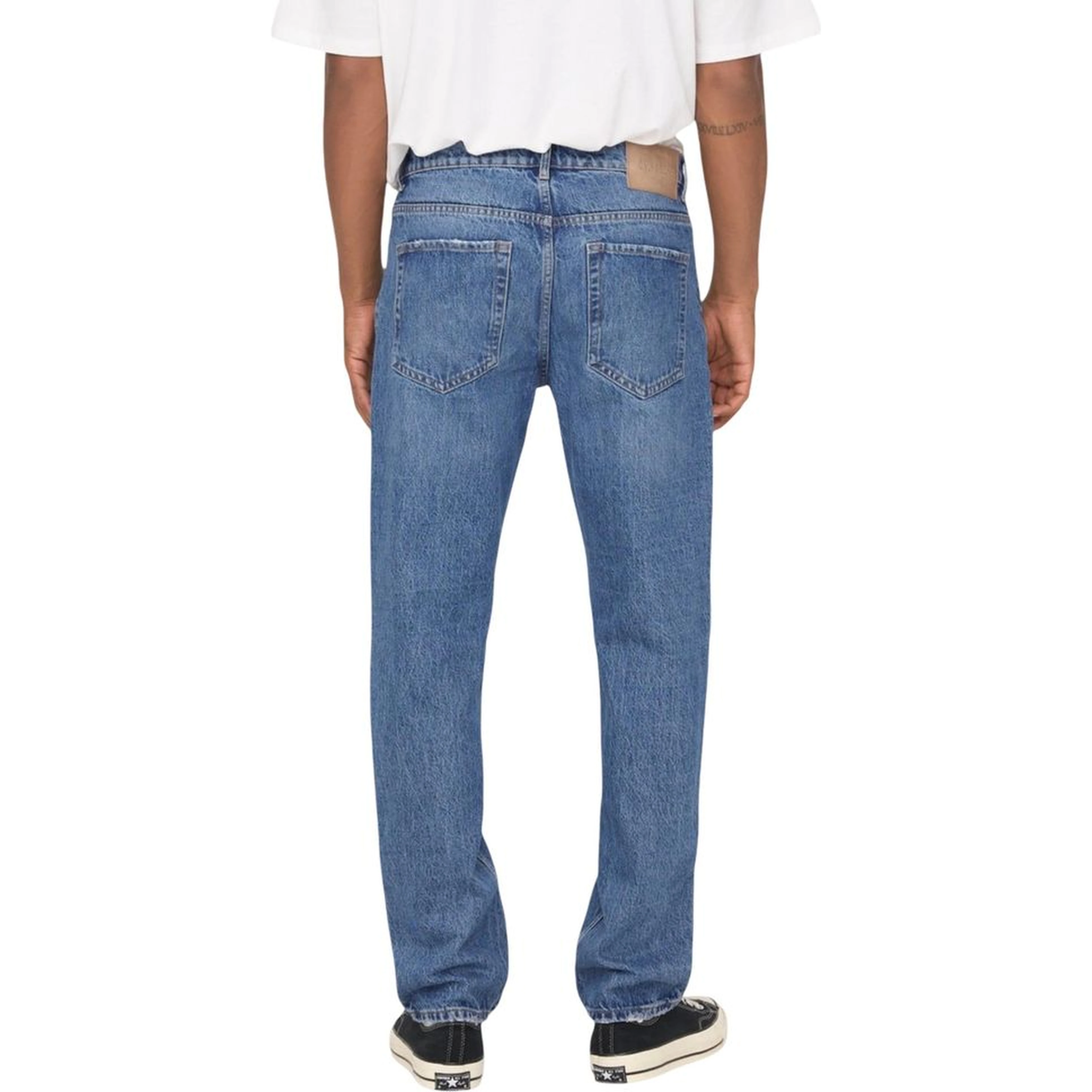 Blue Cotton Relaxed Fit Jeans
