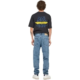 Light Blue Cotton Relaxed Fit Jeans