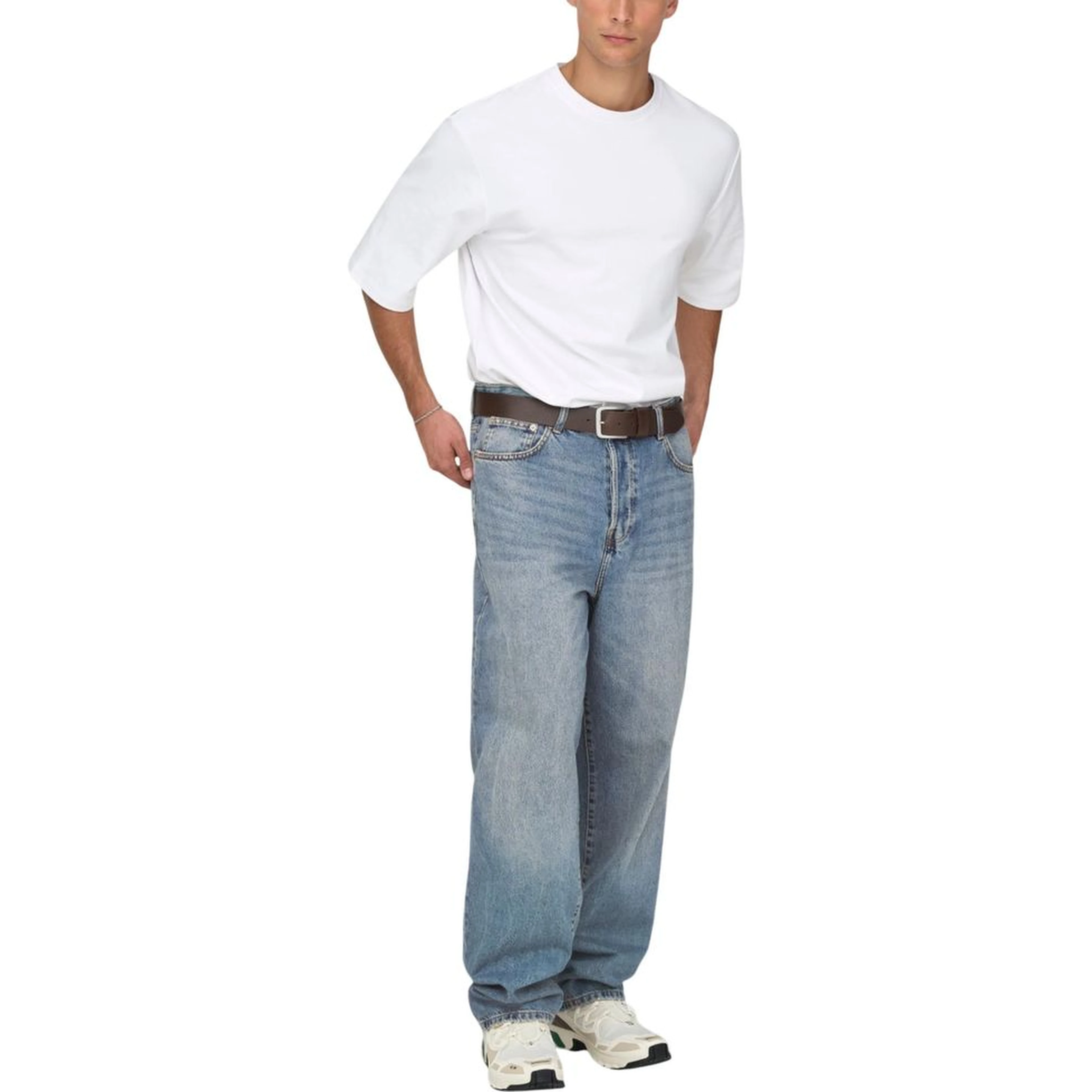 Blue Cotton Relaxed Fit Jeans