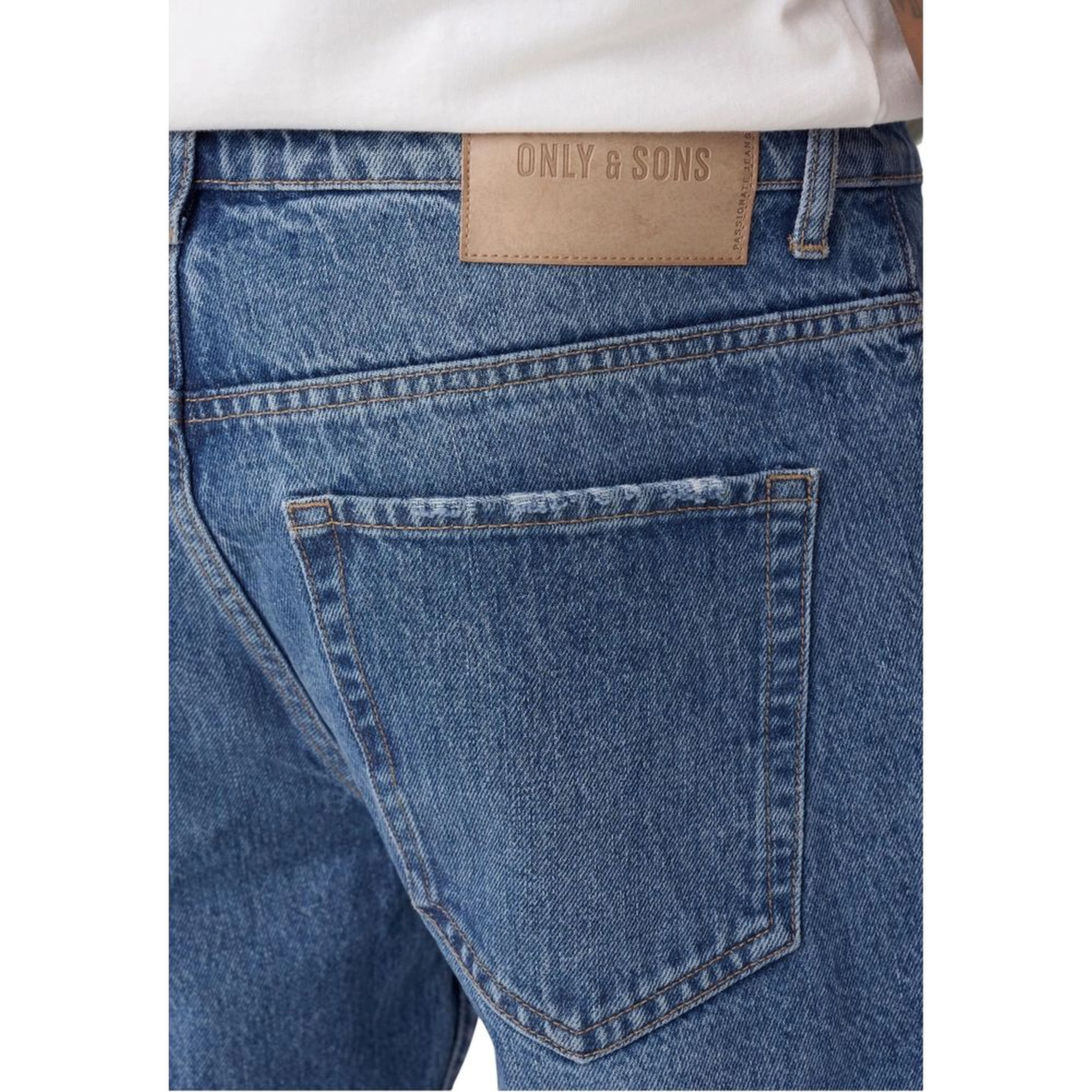 Blue Cotton Relaxed Fit Jeans