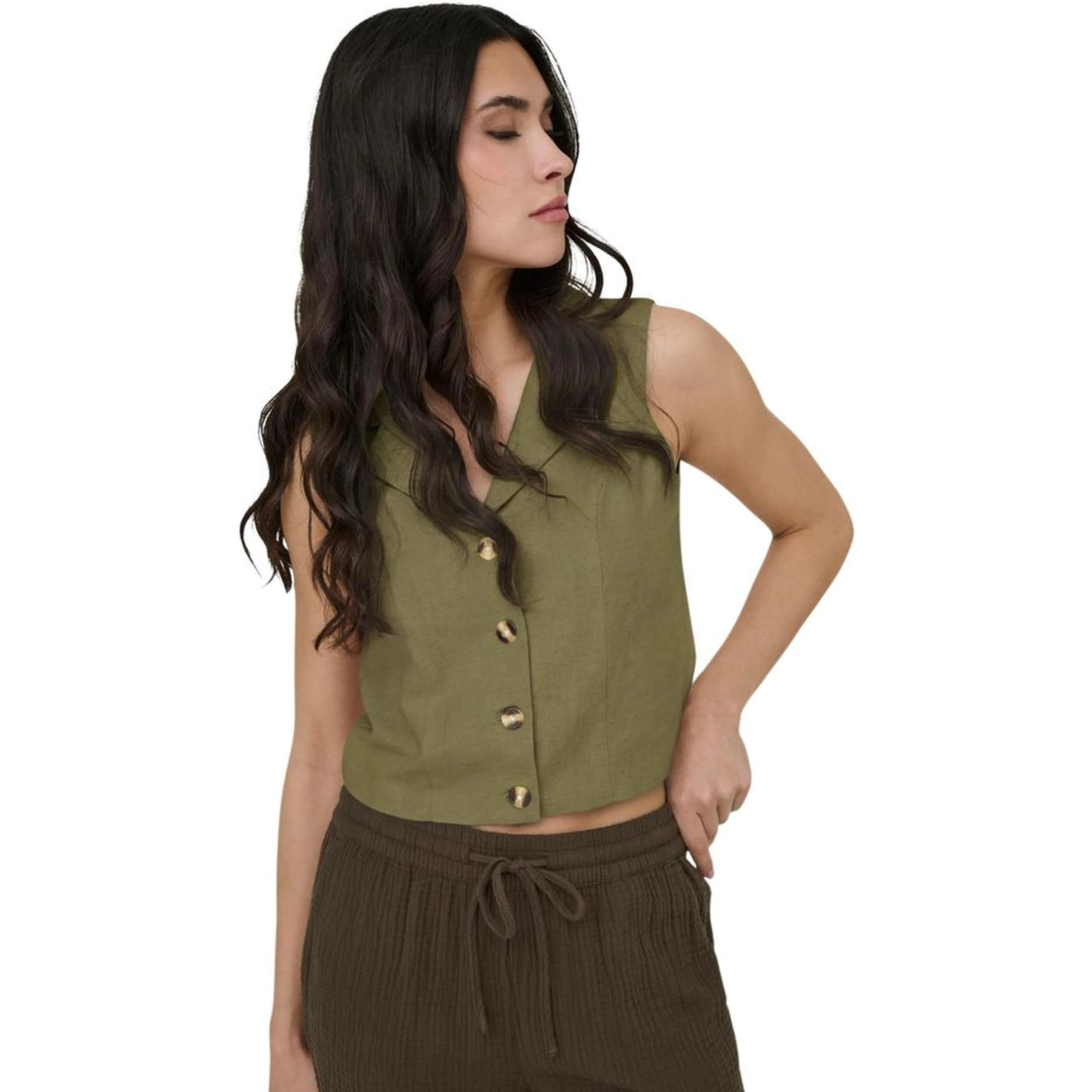 Green Cotton Waistcoat