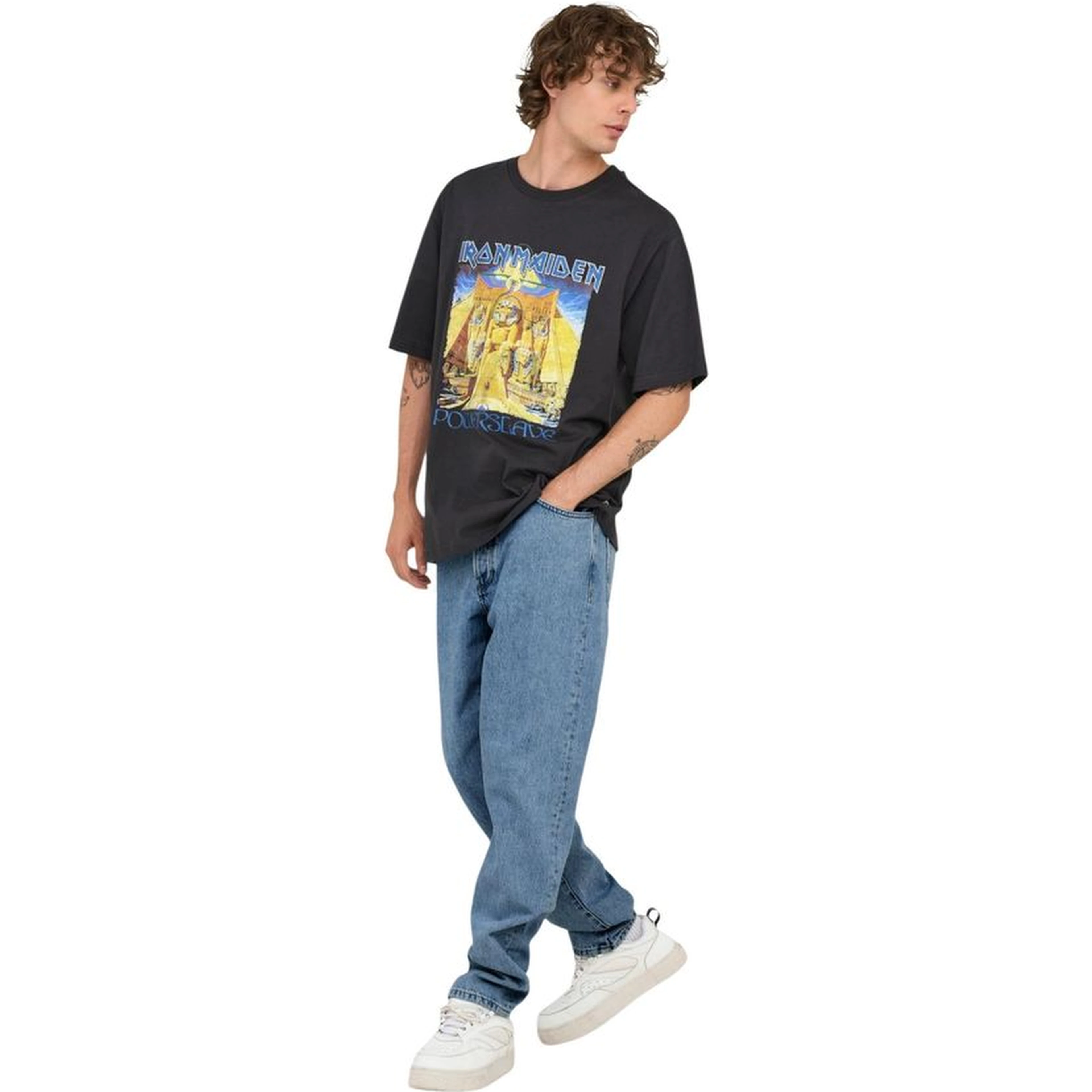 Light Blue Cotton Relaxed Fit Jeans