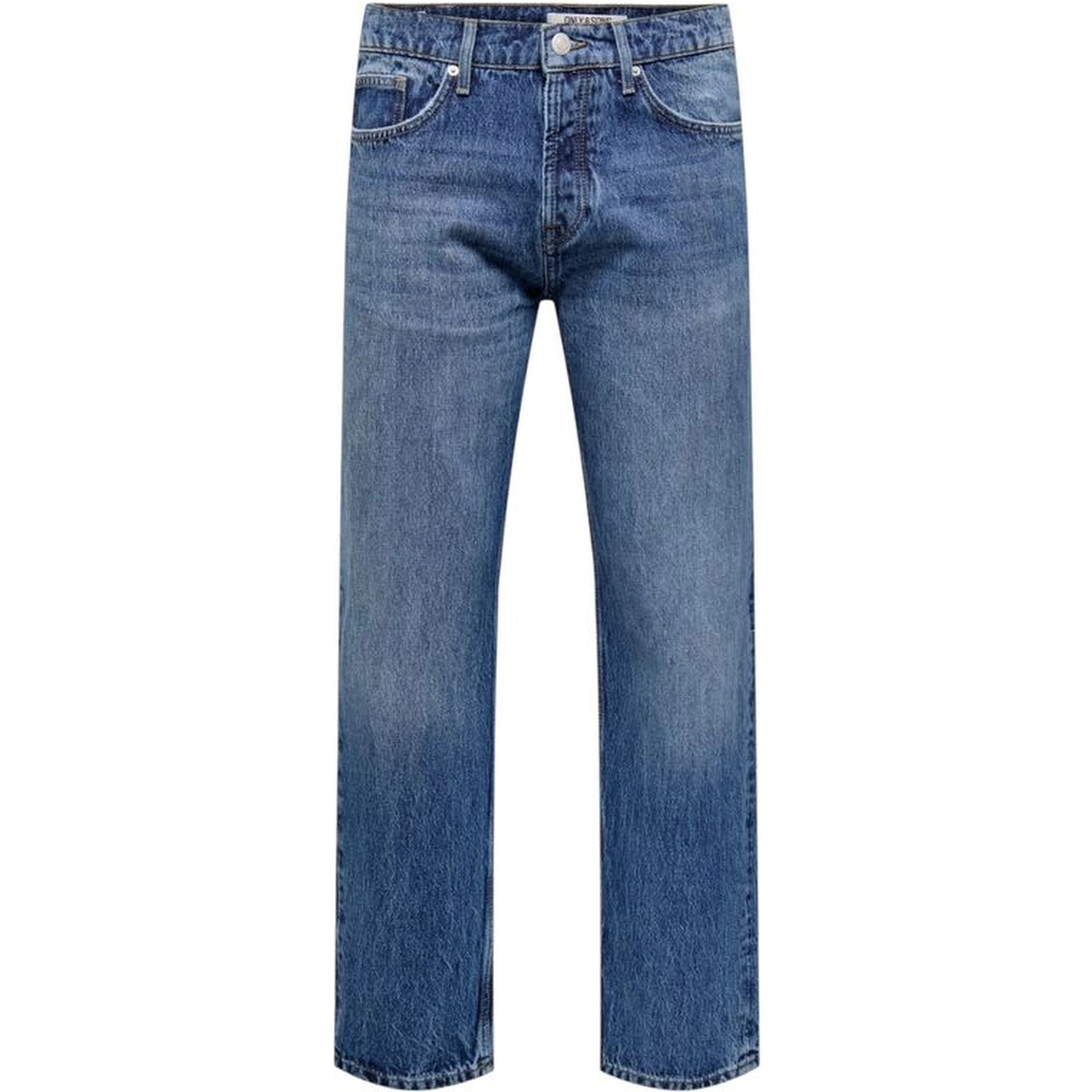 Blue Cotton Relaxed Fit Jeans