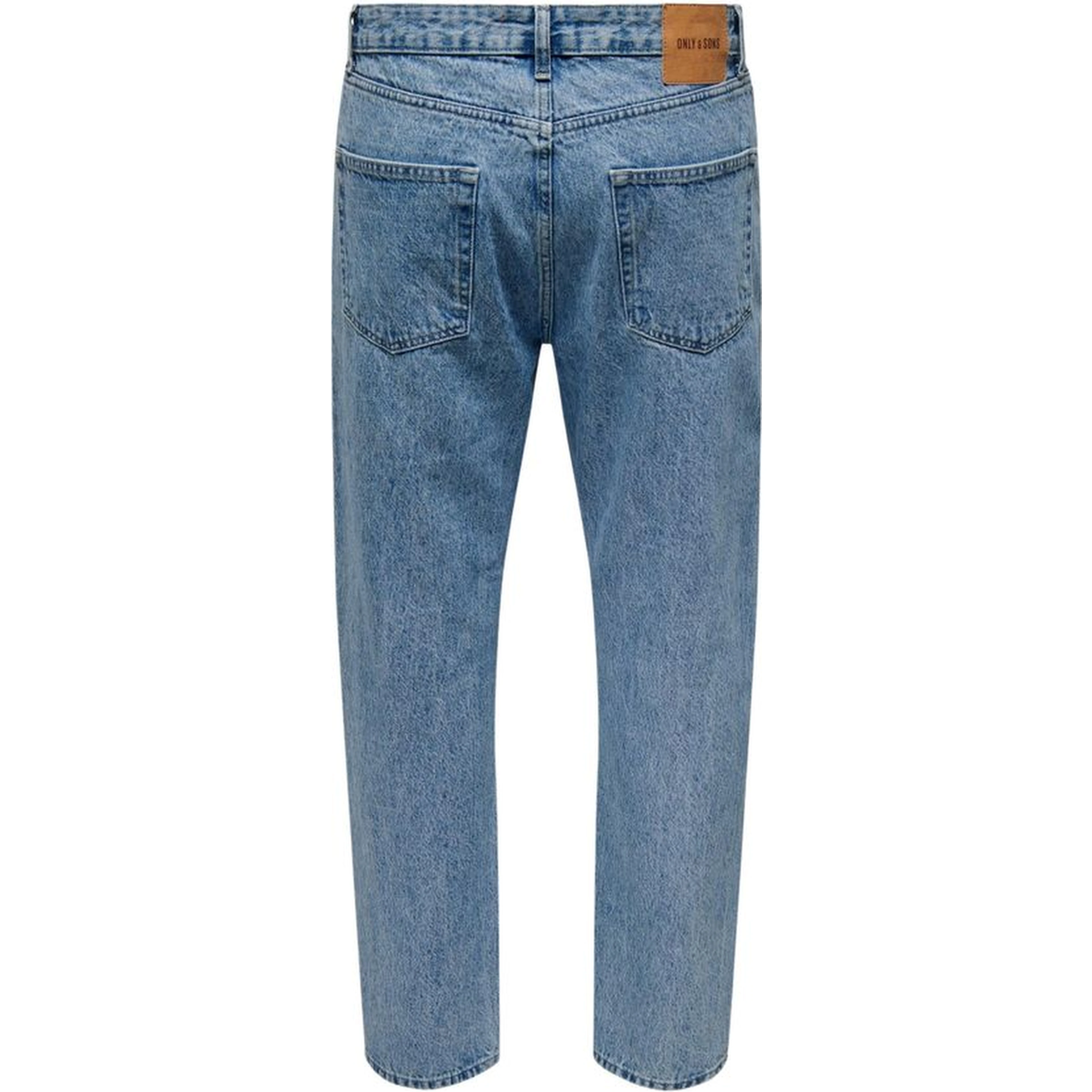 Light Blue Cotton Relaxed Fit Jeans