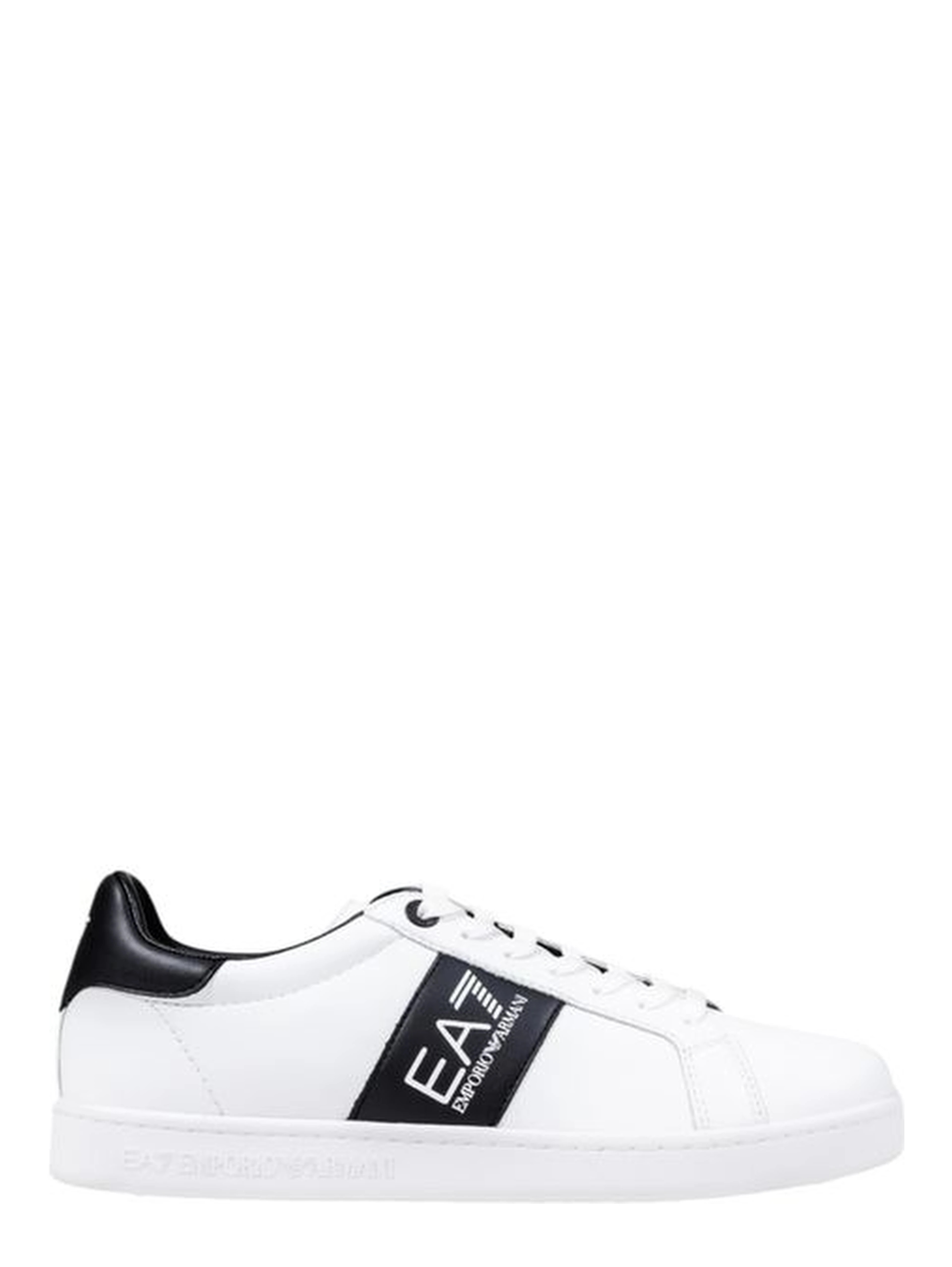 Black And White Leather Low Top Sneakers