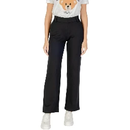 Black Viscose Casual Pants