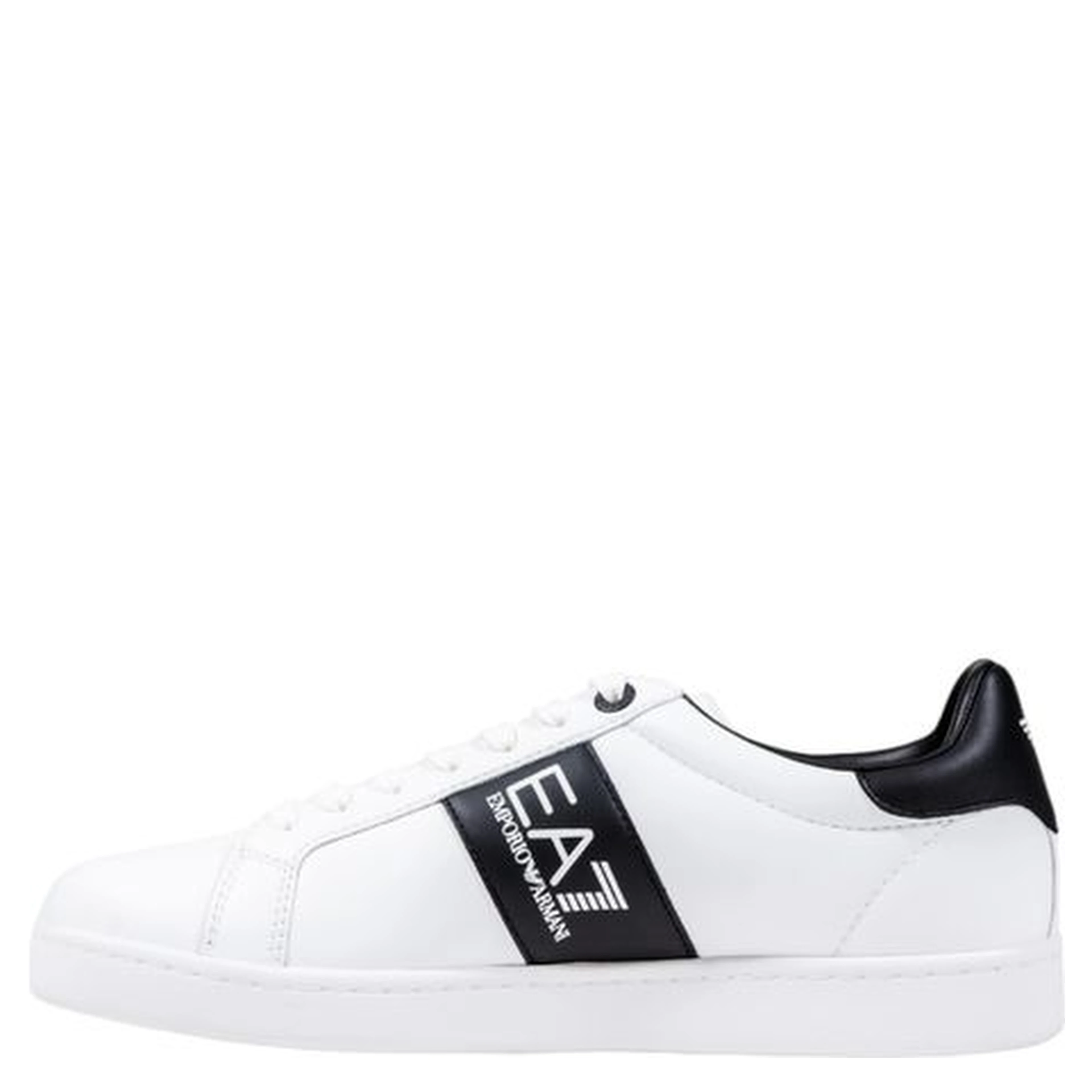 Black And White Leather Low Top Sneakers