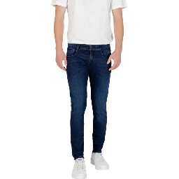 Blue Cotton Skinny Jeans