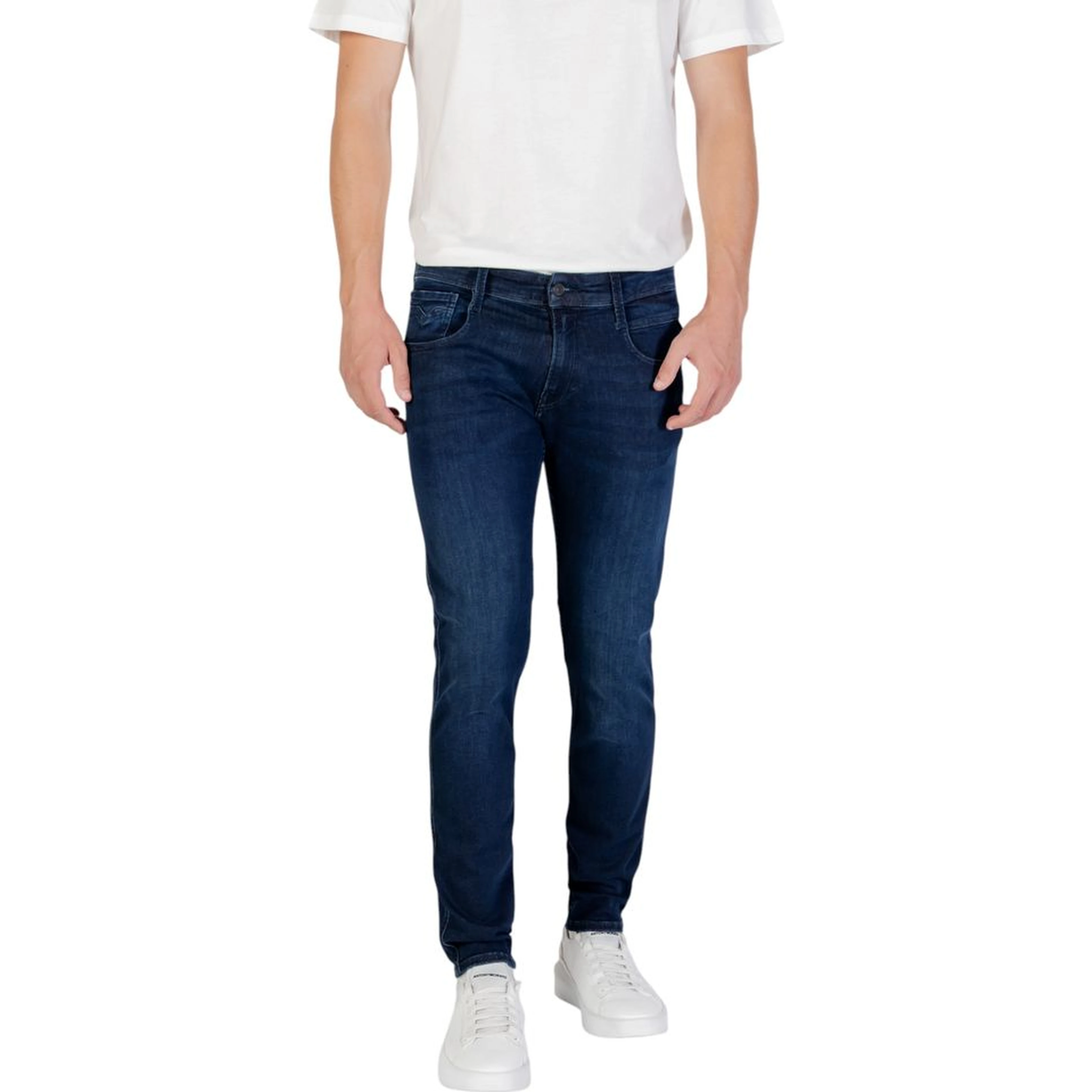 Blue Cotton Skinny Jeans