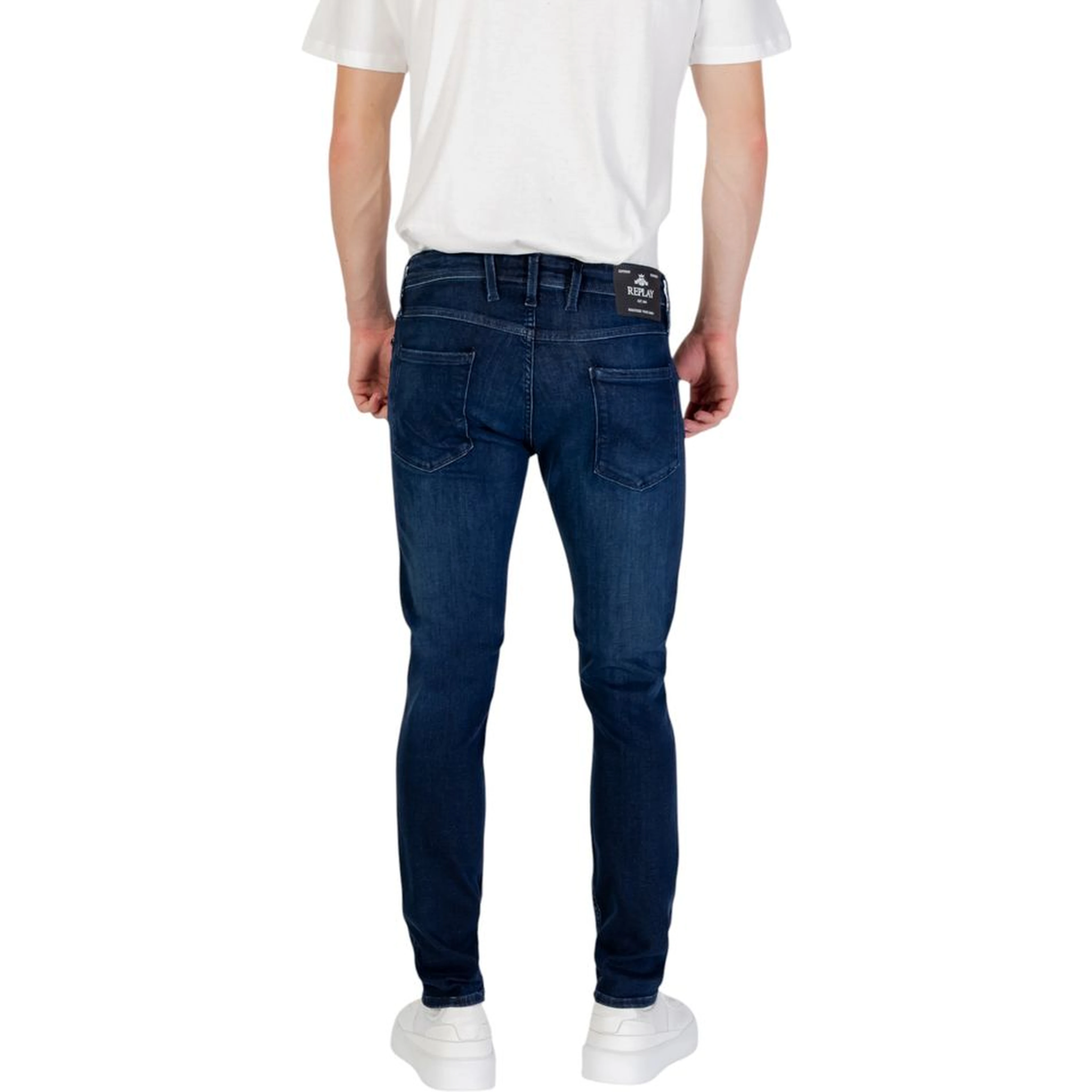Blue Cotton Skinny Jeans