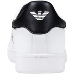 Black And White Leather Low Top Sneakers