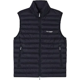 Black Polyamide Sleeveless Jacket