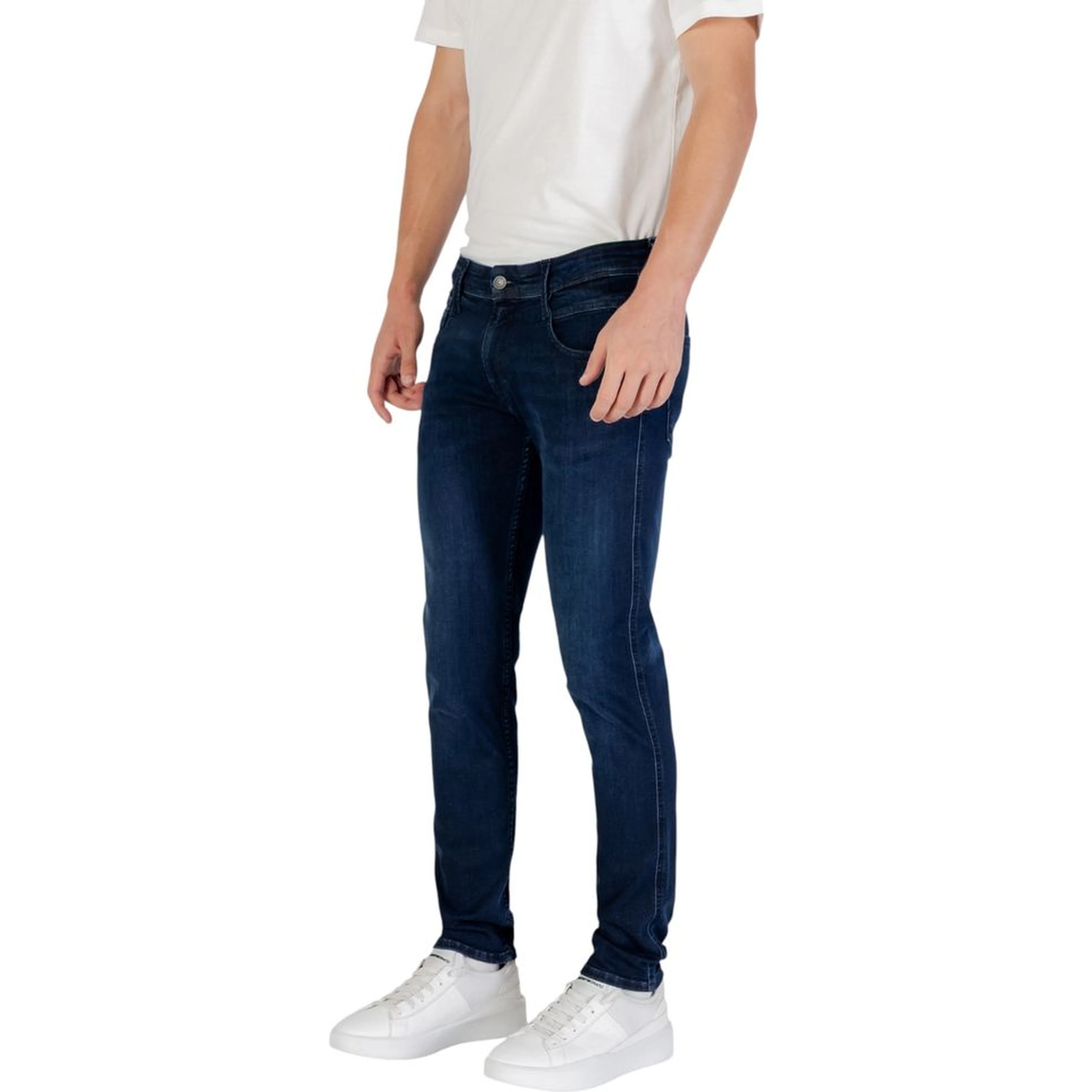 Blue Cotton Skinny Jeans