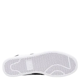 Black And White Leather Low Top Sneakers