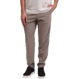 Beige Lyocell Casual Pants