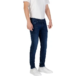 Blue Cotton Skinny Jeans