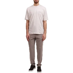 Beige Lyocell Casual Pants