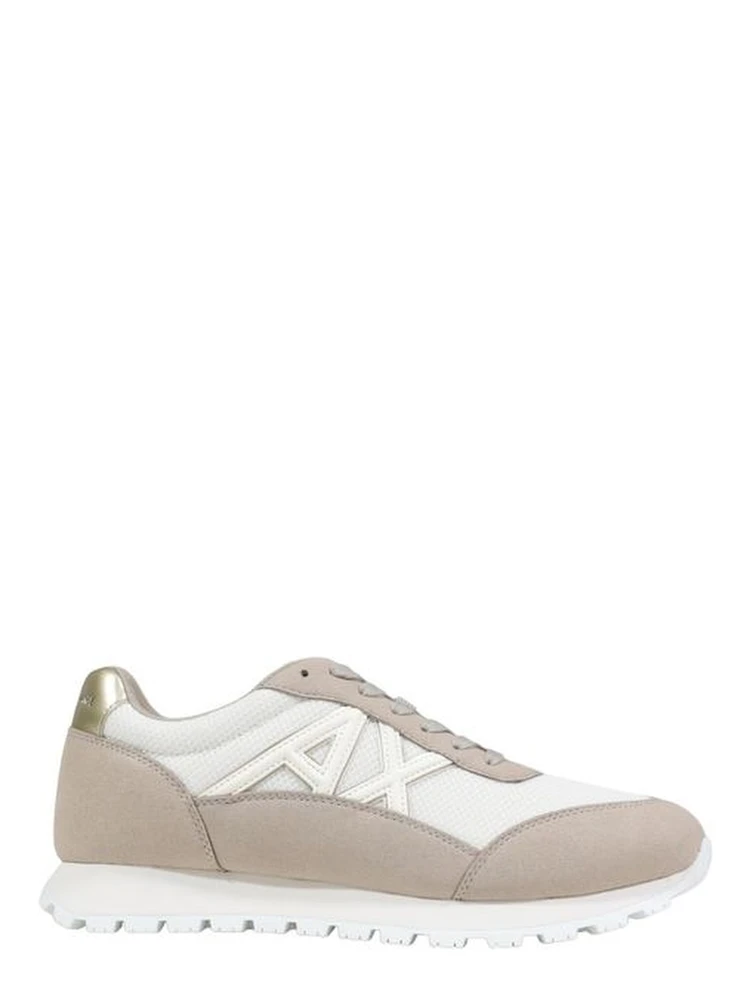 Beige Polyester Athletic Sneakers