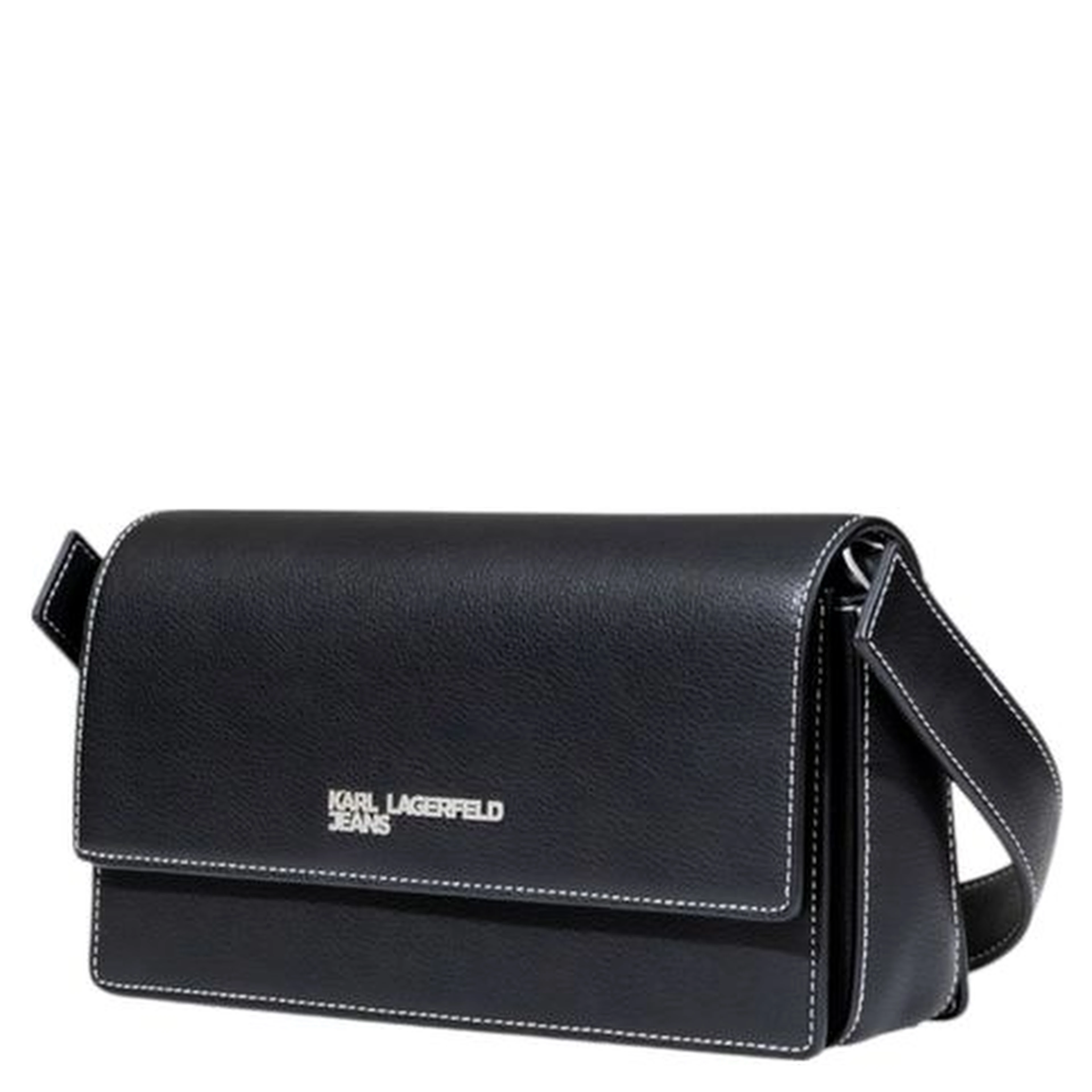 Black Artificial Leather Handbag