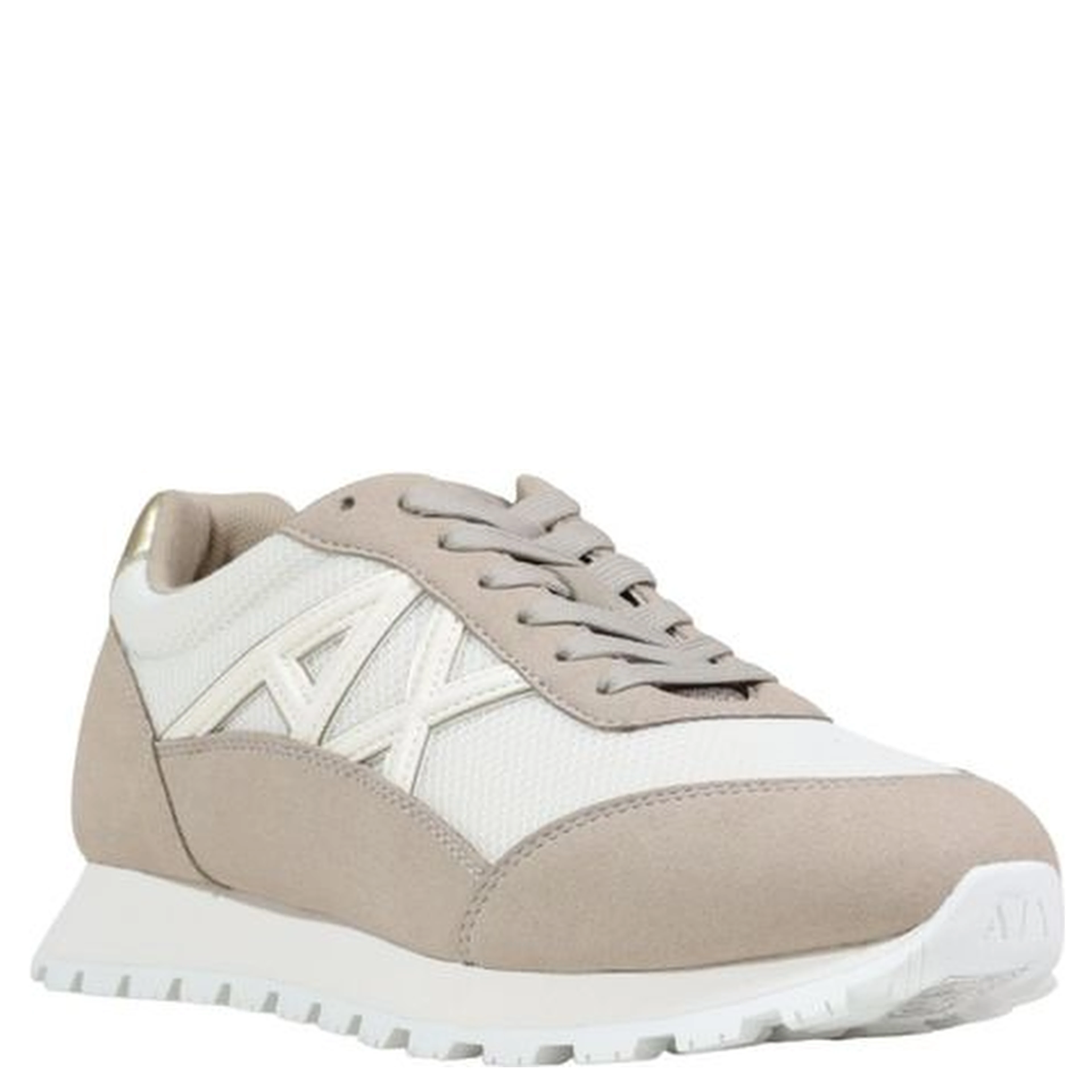 Beige Polyester Athletic Sneakers