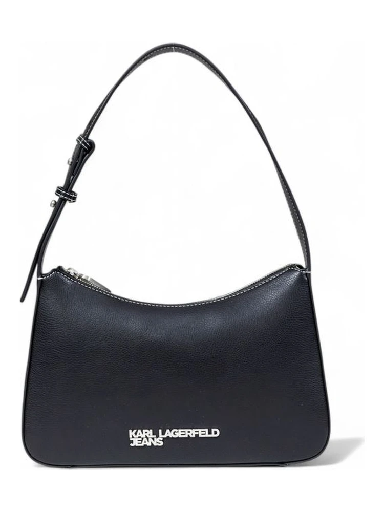 Black Artificial Leather Handbag