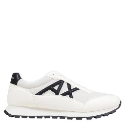 Black And White Polyester Athletic Sneakers